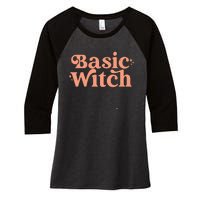 Basic Witch Halloween Women's Tri-Blend 3/4-Sleeve Raglan Shirt