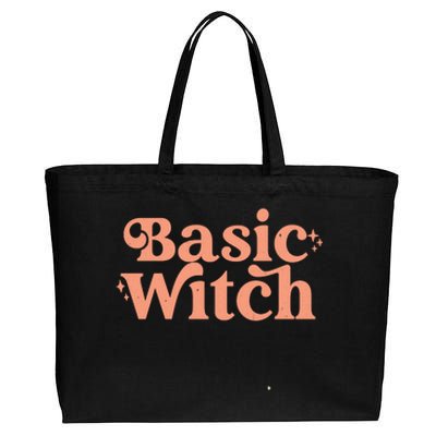 Basic Witch Halloween Cotton Canvas Jumbo Tote