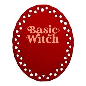 Basic Witch Halloween Ceramic Oval Ornament