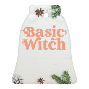 Basic Witch Halloween Ceramic Bell Ornament