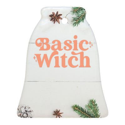 Basic Witch Halloween Ceramic Bell Ornament