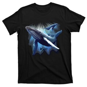 Blue Whale Humpback Marine Sea Animal Ocean Save Whales T-Shirt