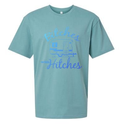 Bitches With Hitches Great Gift Sueded Cloud Jersey T-Shirt