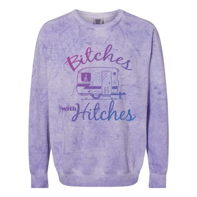 Bitches With Hitches Great Gift Colorblast Crewneck Sweatshirt