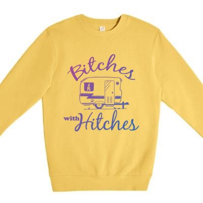 Bitches With Hitches Great Gift Premium Crewneck Sweatshirt