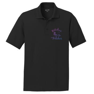 Bitches With Hitches Great Gift PosiCharge RacerMesh Polo