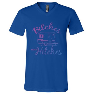 Bitches With Hitches Great Gift V-Neck T-Shirt