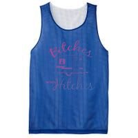 Bitches With Hitches Great Gift Mesh Reversible Basketball Jersey Tank