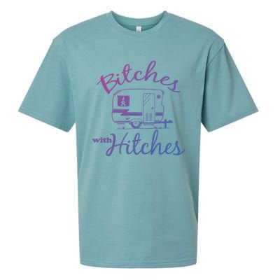 Bitches With Hitches Great Gift Sueded Cloud Jersey T-Shirt