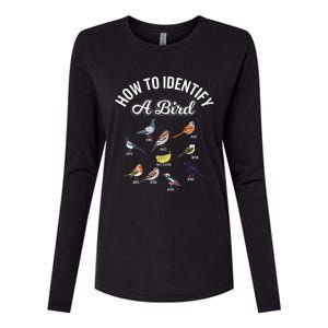 Bird Watcher How To Identify A Bird Unique Birder Womens Cotton Relaxed Long Sleeve T-Shirt