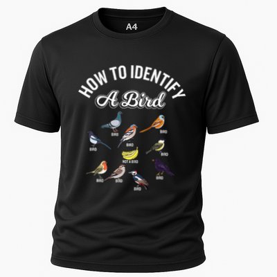Bird Watcher How To Identify A Bird Unique Birder Cooling Performance Crew T-Shirt