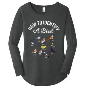 Bird Watcher How To Identify A Bird Unique Birder Women's Perfect Tri Tunic Long Sleeve Shirt