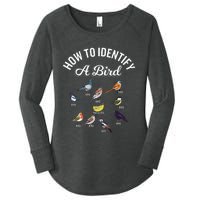 Bird Watcher How To Identify A Bird Unique Birder Women's Perfect Tri Tunic Long Sleeve Shirt