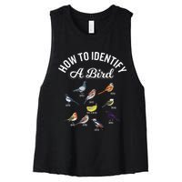 Bird Watcher How To Identify A Bird Unique Birder Women's Racerback Cropped Tank