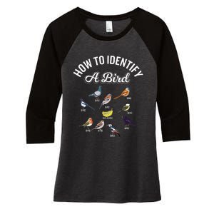 Bird Watcher How To Identify A Bird Unique Birder Women's Tri-Blend 3/4-Sleeve Raglan Shirt