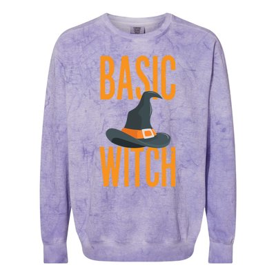 Basic Witch Halloween Gift Colorblast Crewneck Sweatshirt