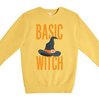 Basic Witch Halloween Gift Premium Crewneck Sweatshirt