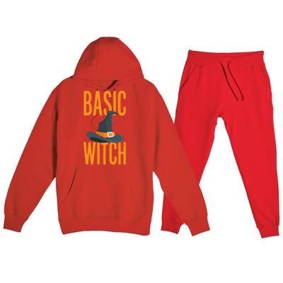 Basic Witch Halloween Gift Premium Hooded Sweatsuit Set