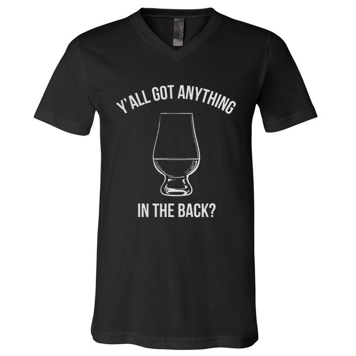 Bourbon Whiskey Hunting Got Anything In Back V-Neck T-Shirt