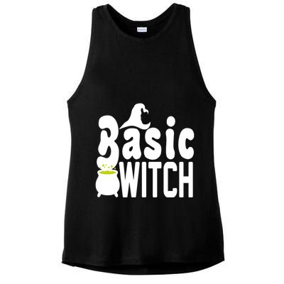 Basic Witch Halloween Funny Ladies PosiCharge Tri-Blend Wicking Tank