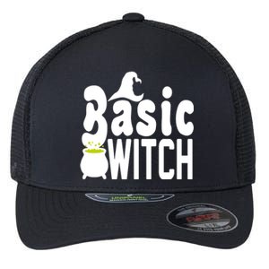 Basic Witch Halloween Funny Flexfit Unipanel Trucker Cap