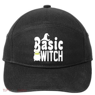 Basic Witch Halloween Funny 7-Panel Snapback Hat