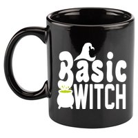 Basic Witch Halloween Funny 11oz C Handle Ceramic Mug