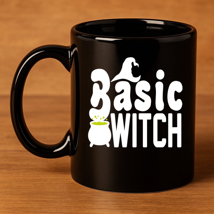 Basic Witch Halloween Funny 11oz C Handle Ceramic Mug