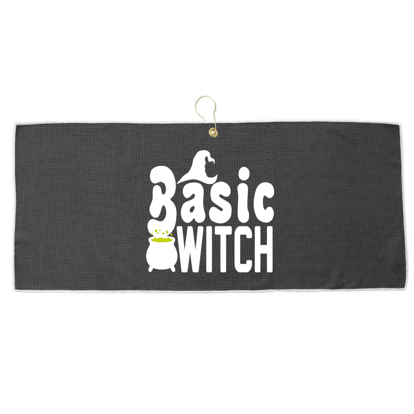 Basic Witch Halloween Funny Large Microfiber Waffle Golf Towel