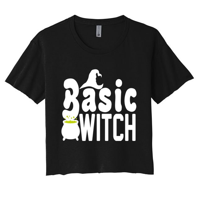 Basic Witch Halloween Funny Crop Top