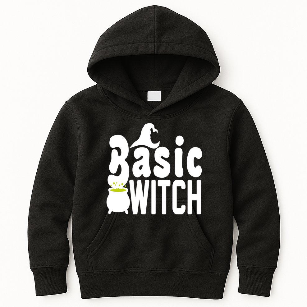 Basic Witch Halloween Funny Kids Hoodie