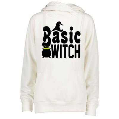 Basic Witch Halloween Funny Womens Funnel Neck Pullover Hood