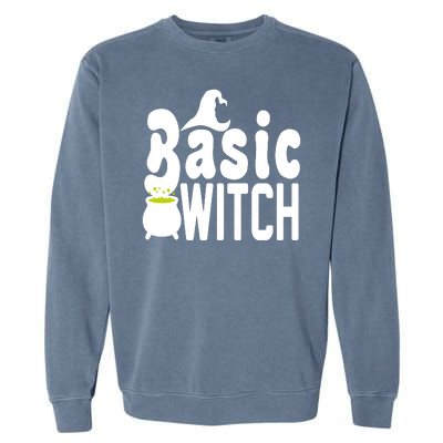 Basic Witch Halloween Funny Garment-Dyed Sweatshirt