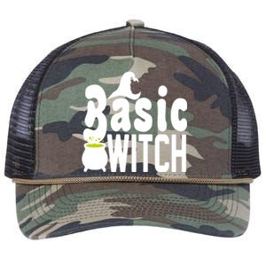 Basic Witch Halloween Funny Retro Rope Trucker Hat Cap