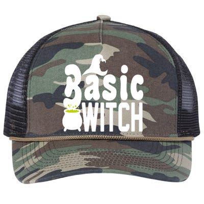 Basic Witch Halloween Funny Retro Rope Trucker Hat Cap