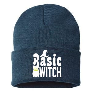 Basic Witch Halloween Funny Sustainable Knit Beanie