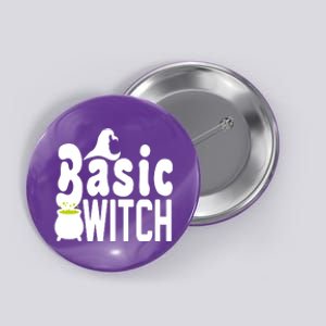 Basic Witch Halloween Funny Button