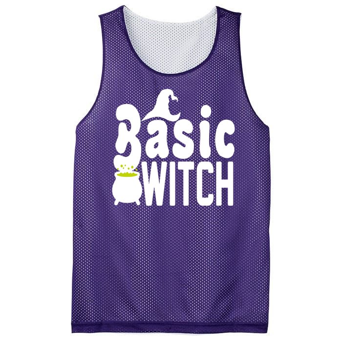 Basic Witch Halloween Funny Mesh Reversible Basketball Jersey Tank