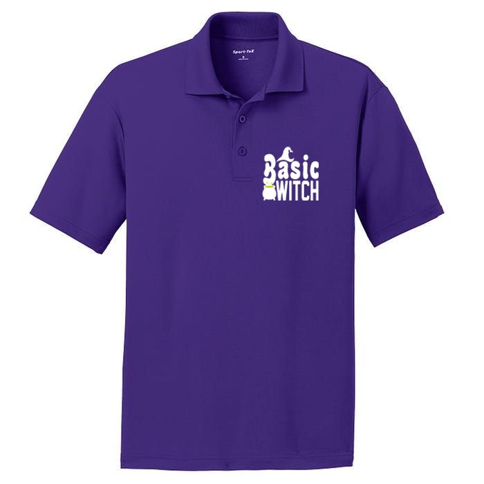 Basic Witch Halloween Funny PosiCharge RacerMesh Polo