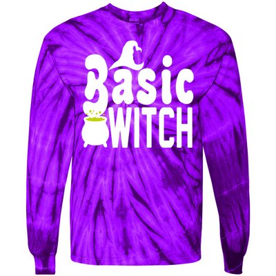 Basic Witch Halloween Funny Tie-Dye Long Sleeve Shirt