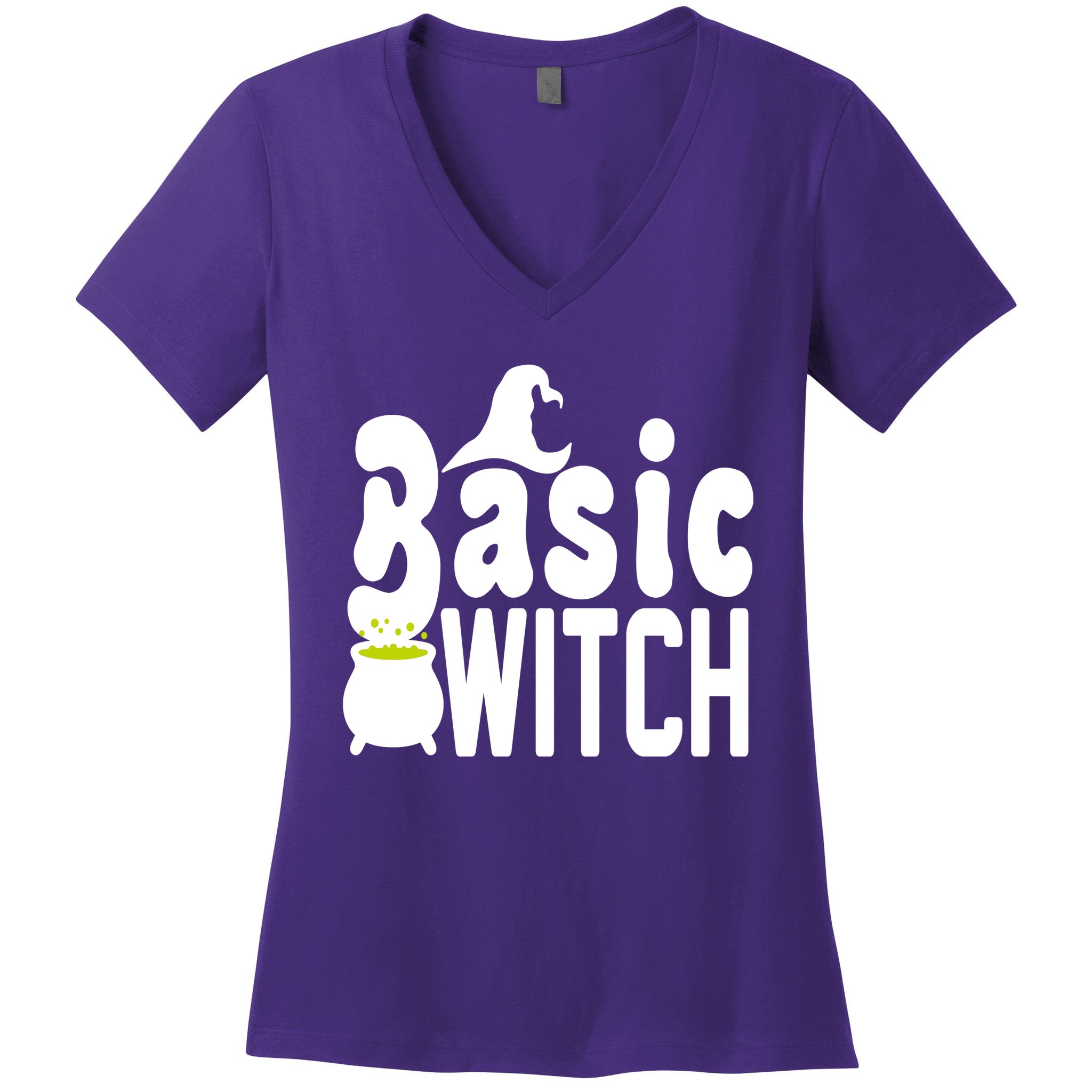 Basic Witch Halloween Funny Women's V-Neck T-Shirt