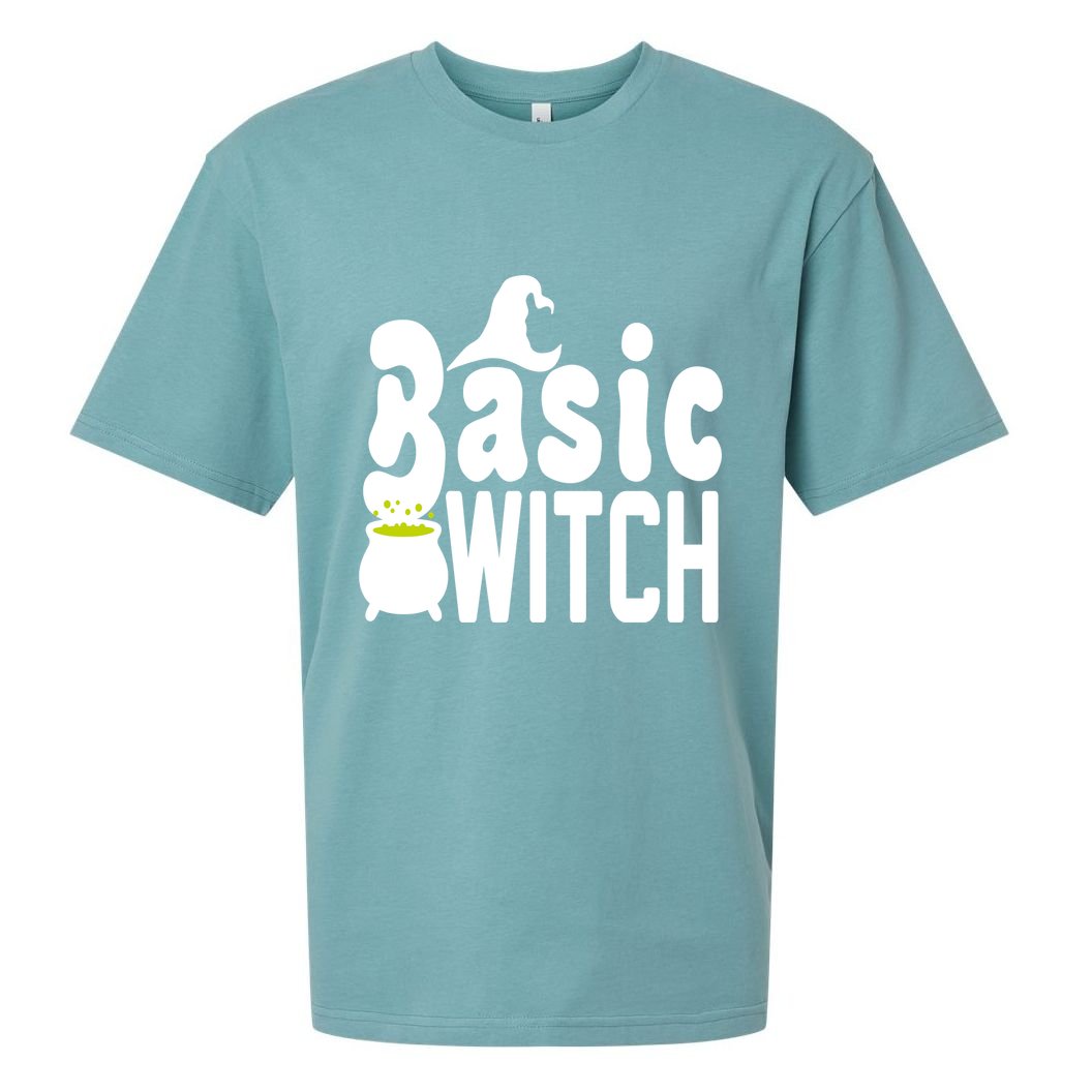 Basic Witch Halloween Funny Sueded Cloud Jersey T-Shirt