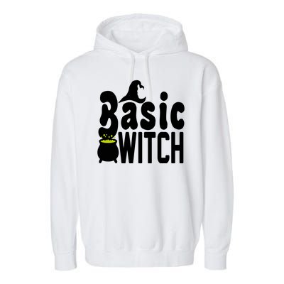 Basic Witch Halloween Funny Garment-Dyed Fleece Hoodie