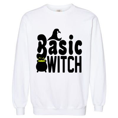 Basic Witch Halloween Funny Garment-Dyed Sweatshirt