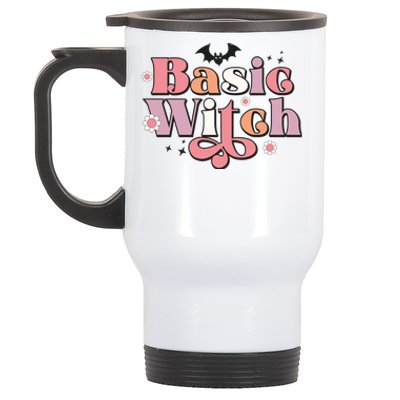 Basic Witch Halloween Reto Gifts Cute Funny Stainless Steel Travel Mug