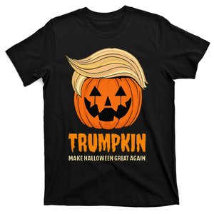 Blonde Wig Halloween Pumpkin T-Shirt