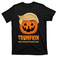 Blonde Wig Halloween Pumpkin T-Shirt