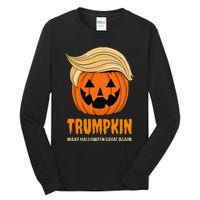 Blonde Wig Halloween Pumpkin Tall Long Sleeve T-Shirt