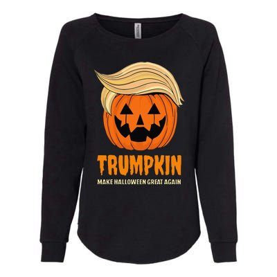 Blonde Wig Halloween Pumpkin Womens California Wash Sweatshirt