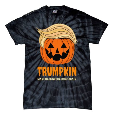 Blonde Wig Halloween Pumpkin Tie-Dye T-Shirt